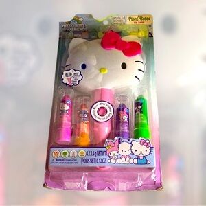 Hello Kitty Lip Balm Set With Light Up Mirrow